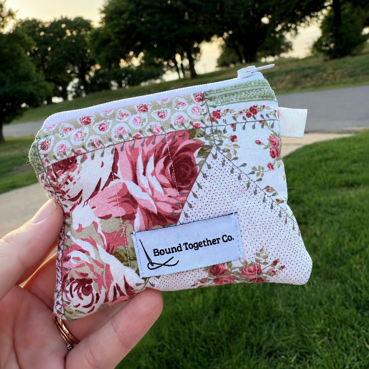 Vintage Rose Wristlet and Keychain Wallet