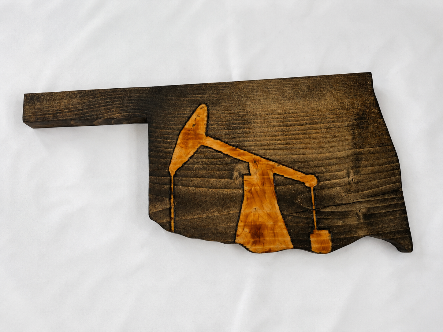 Handcrafted Oklahoma Wooden Wall Plaque