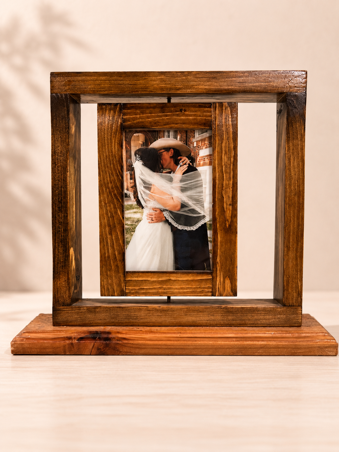 Rustic Rotating Picture Frame