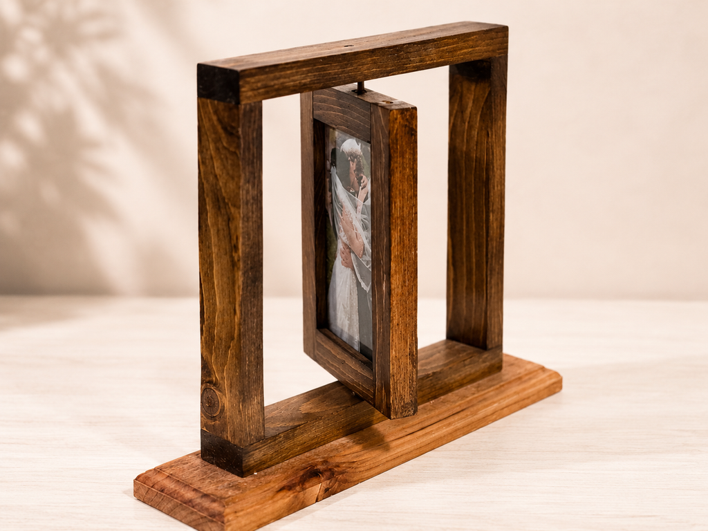 Rustic Rotating Picture Frame