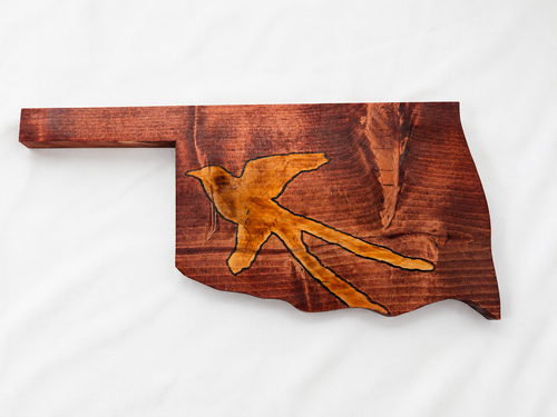 Handcrafted Oklahoma Wooden Wall Plaque