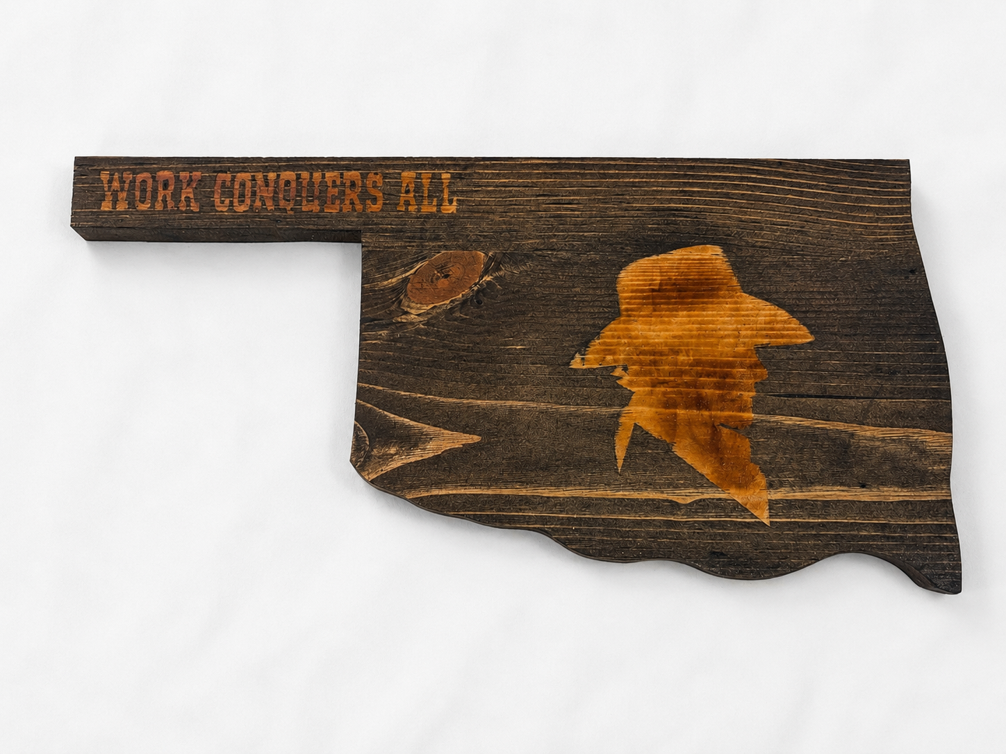 Handcrafted Oklahoma Wooden Wall Plaque