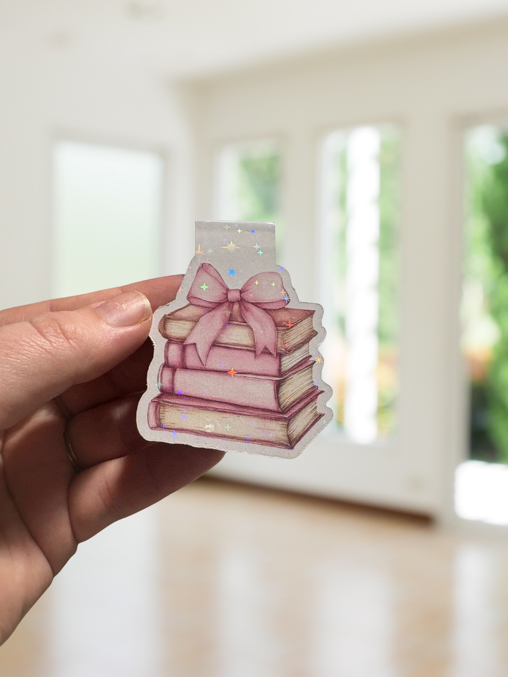 Pink Bow Magnetic Bookmark