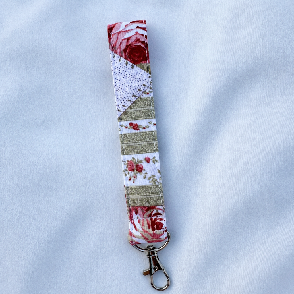 Vintage Rose Wristlet and Keychain Wallet