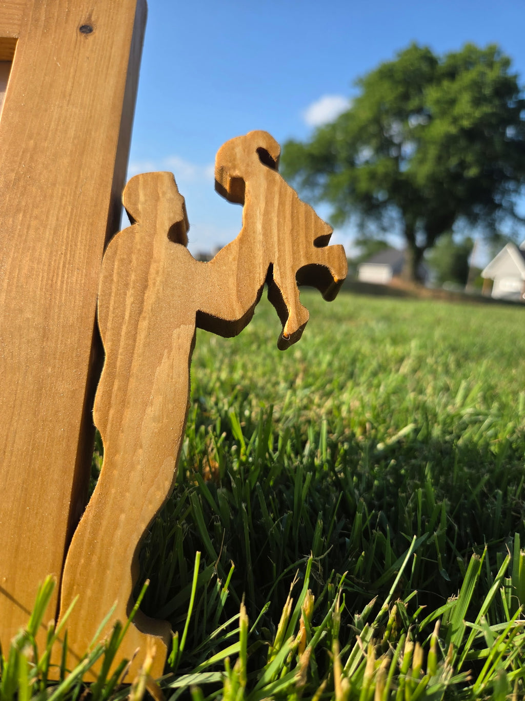 Handmade Father & Child Wooden Photo Frame
