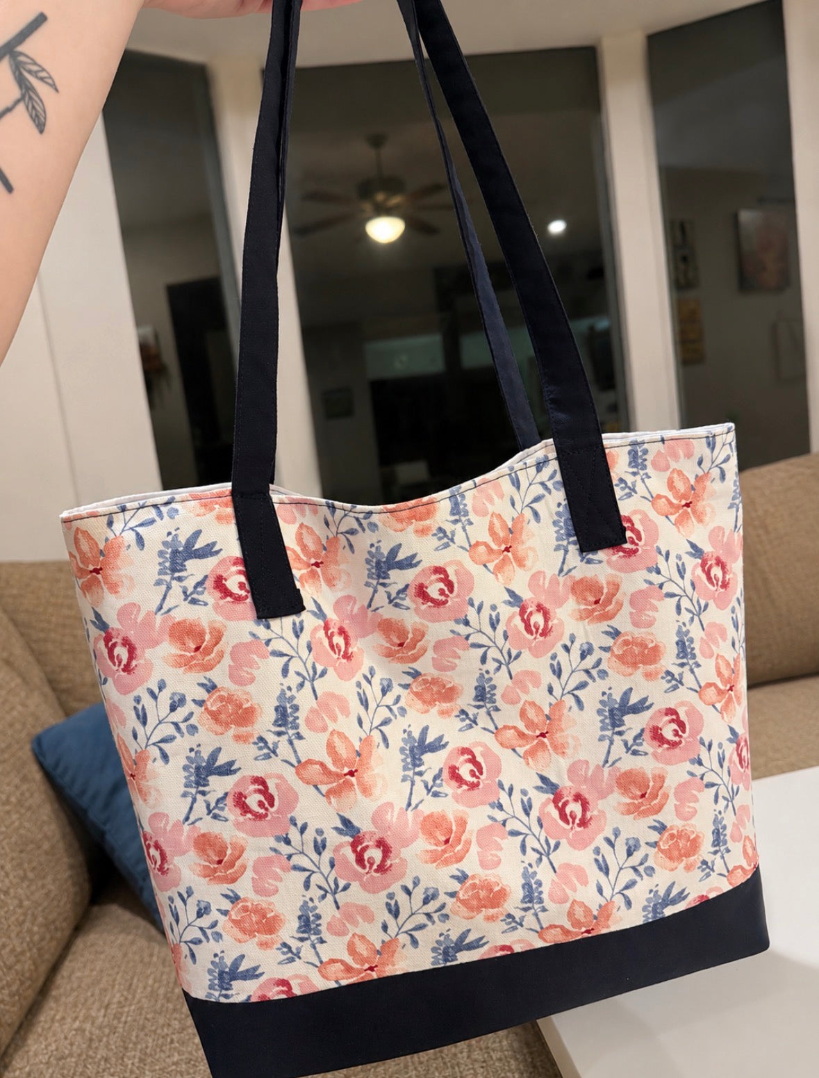 Blush Wildflower Tote