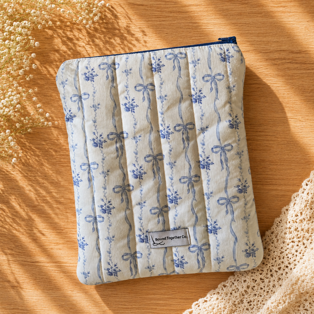 Blue Bow Book & Kindle Sleeve