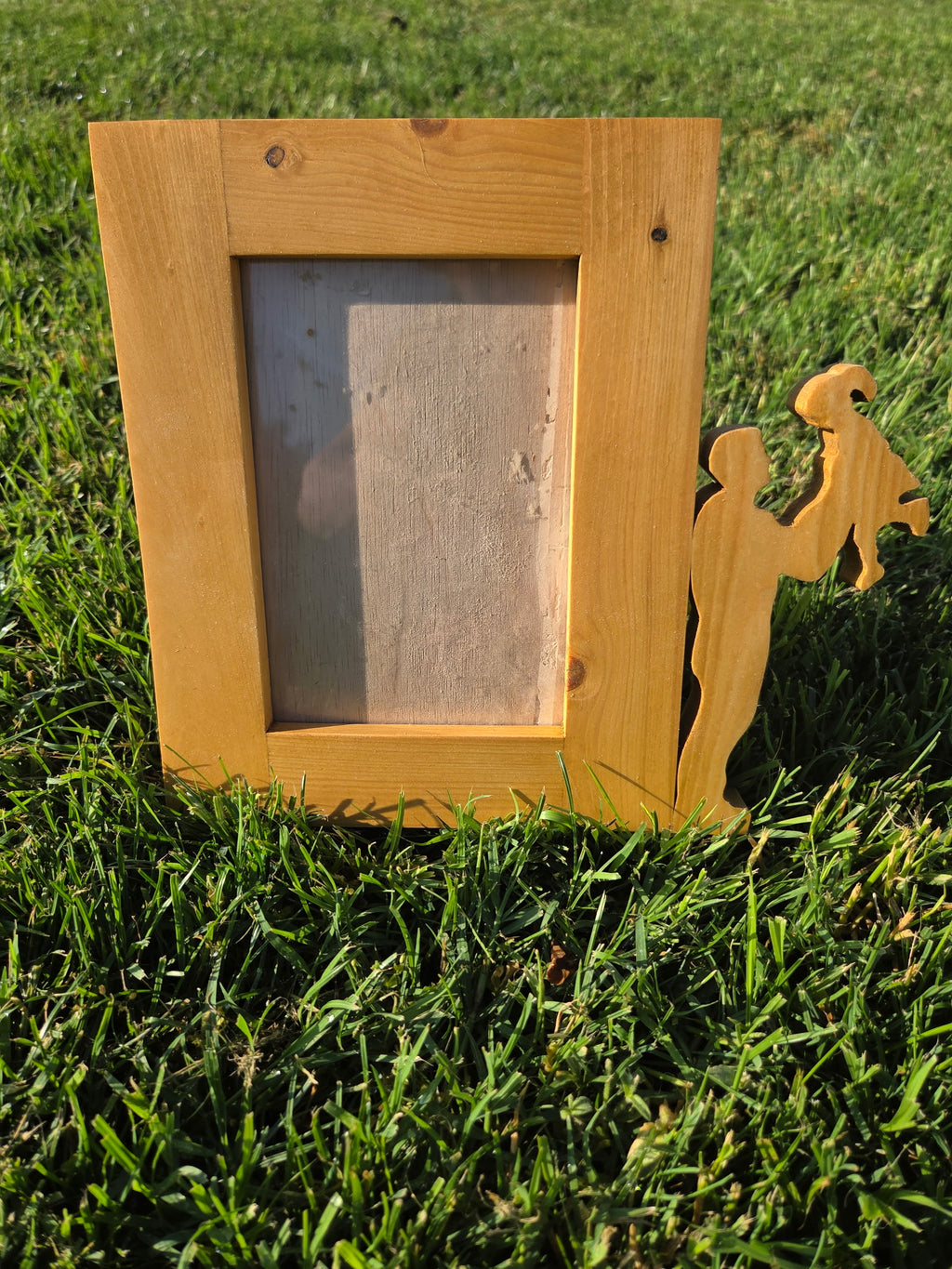 Handmade Father & Child Wooden Photo Frame