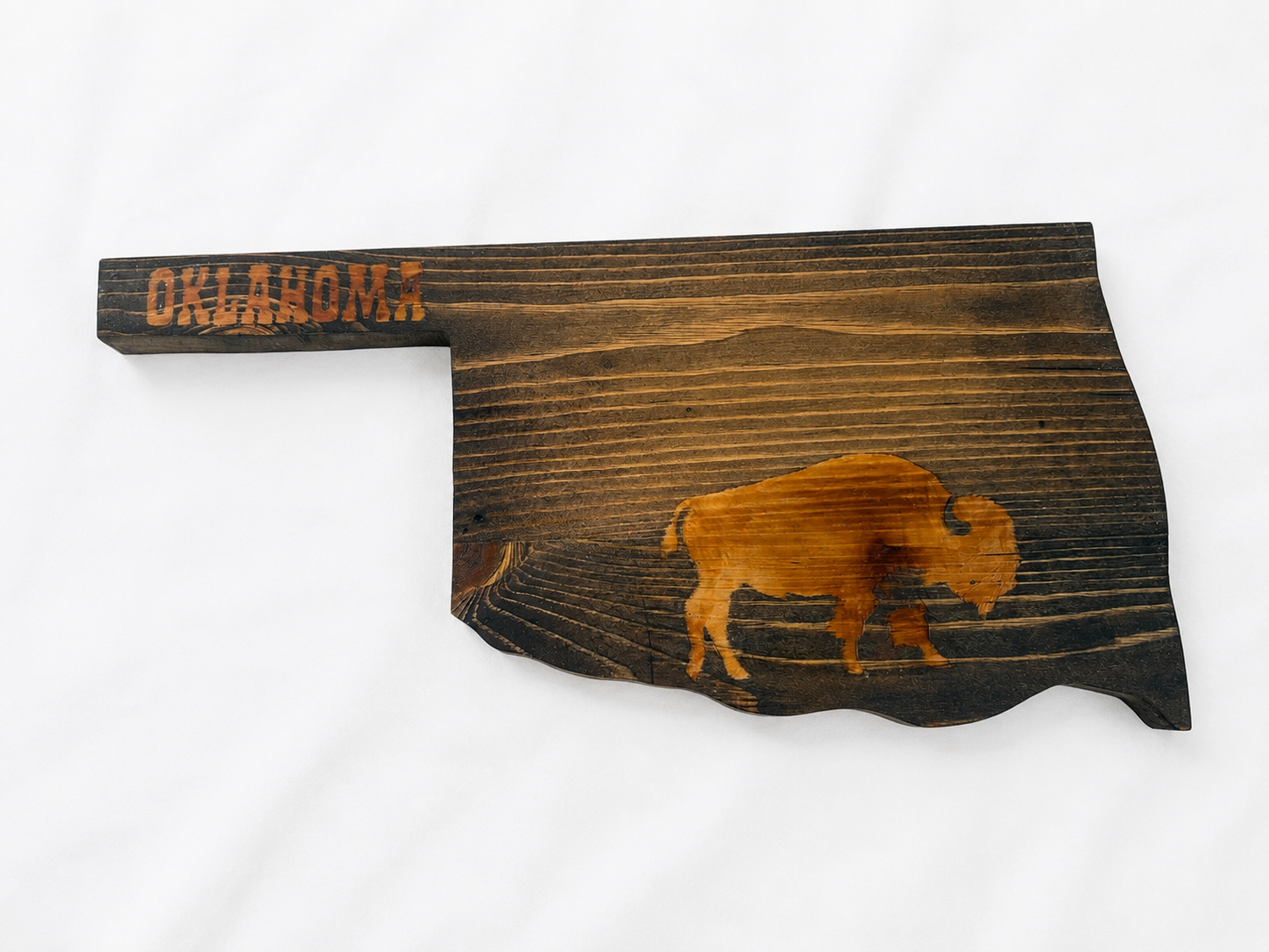 Handcrafted Oklahoma Wooden Wall Plaque
