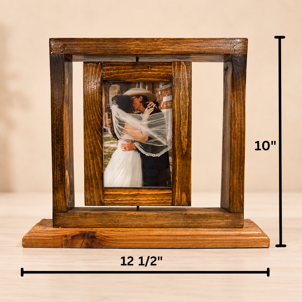 Rustic Rotating Picture Frame