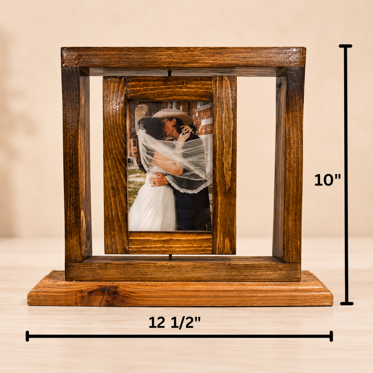 Rustic Rotating Picture Frame