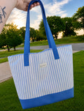 LIMITED EDITION Blue Stripe Tote Bag