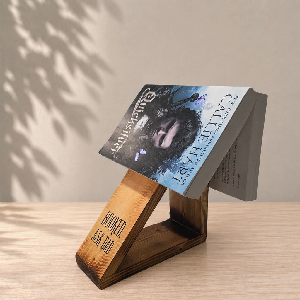 BOOKED. Ask Dad Wooden Book Stand