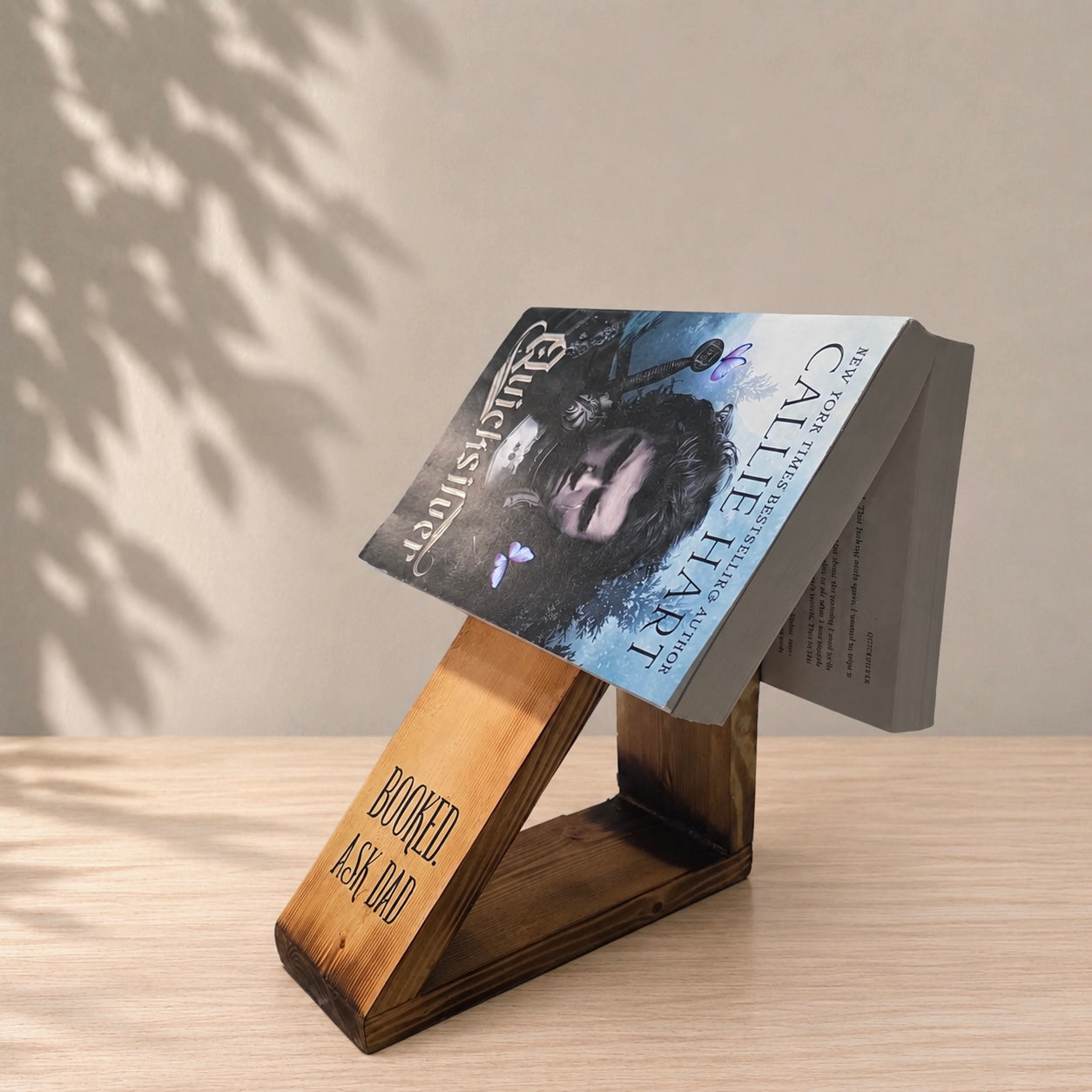 BOOKED. Ask Dad Wooden Book Stand