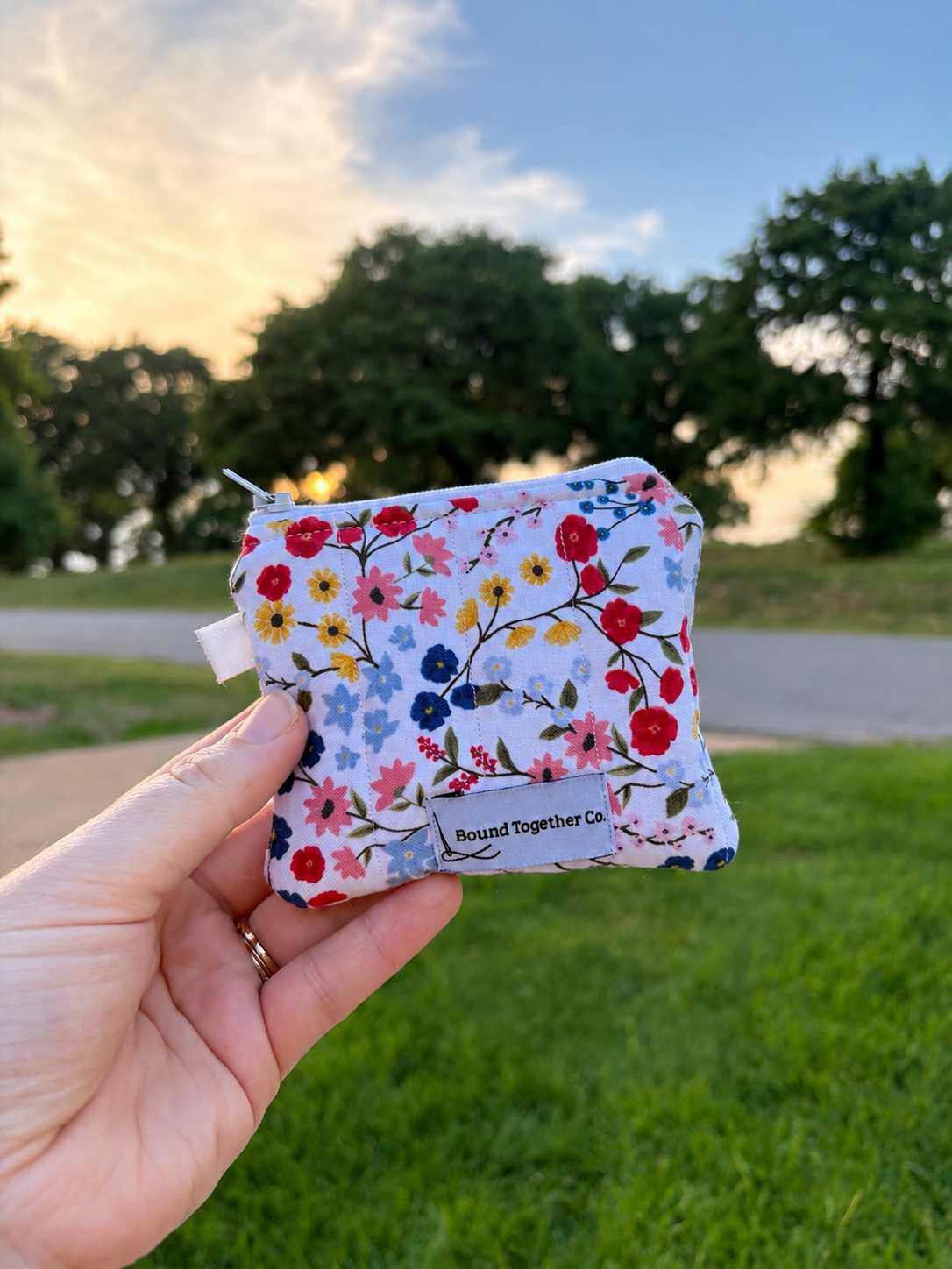 Wildflower Wristlet and Keychain Wallet